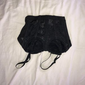 Black cropped corset top from LF
